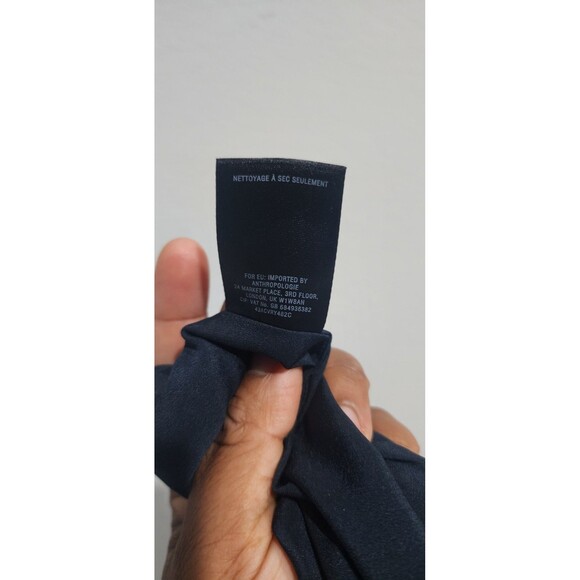 Anthropologie Maeve Navy Blue Crochet Straps Layered Dress Size 4 - Picture 8 of 10